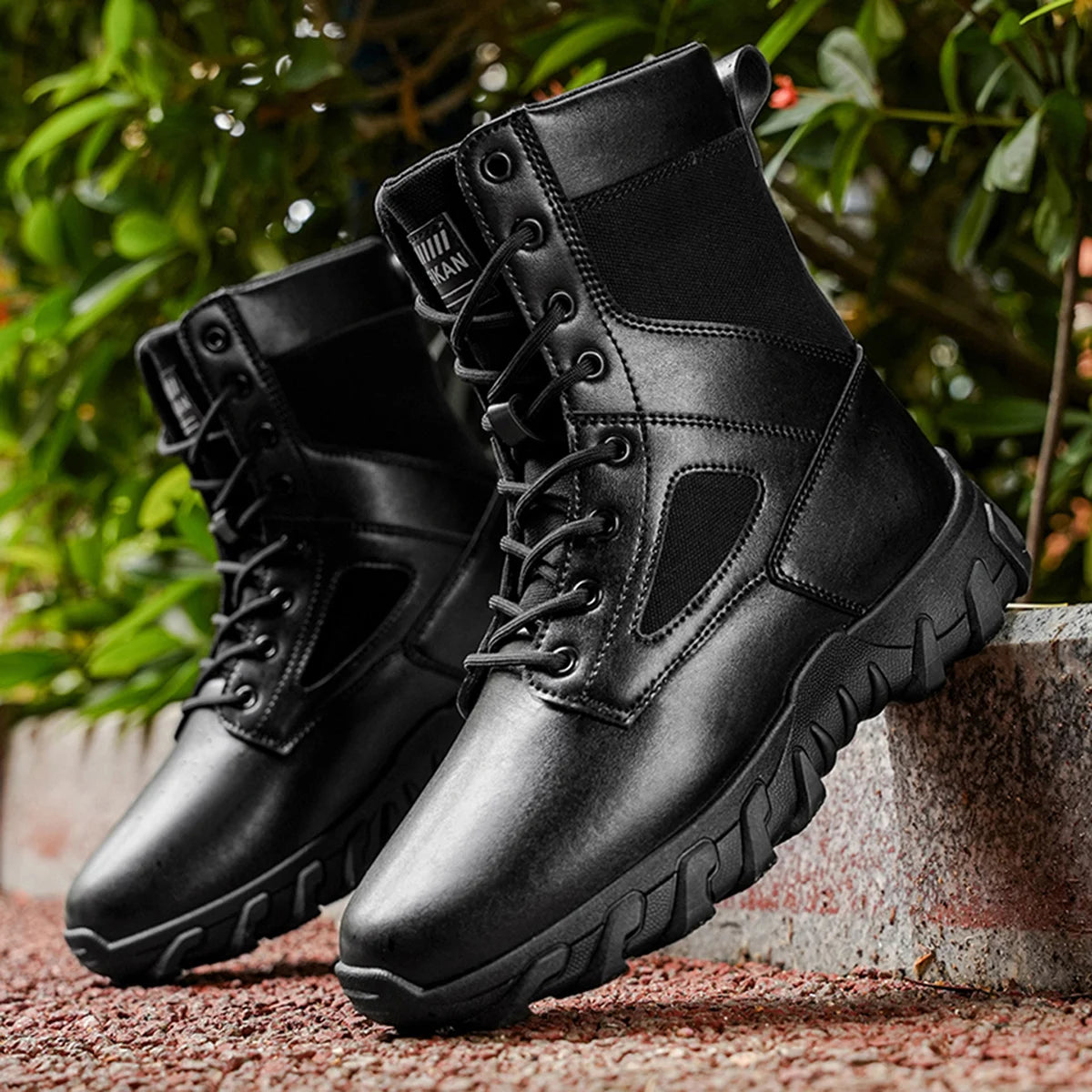 Bottines camouflage à lacets pour homme