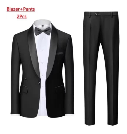 Men's Black Three-Piece Occasion Suit
