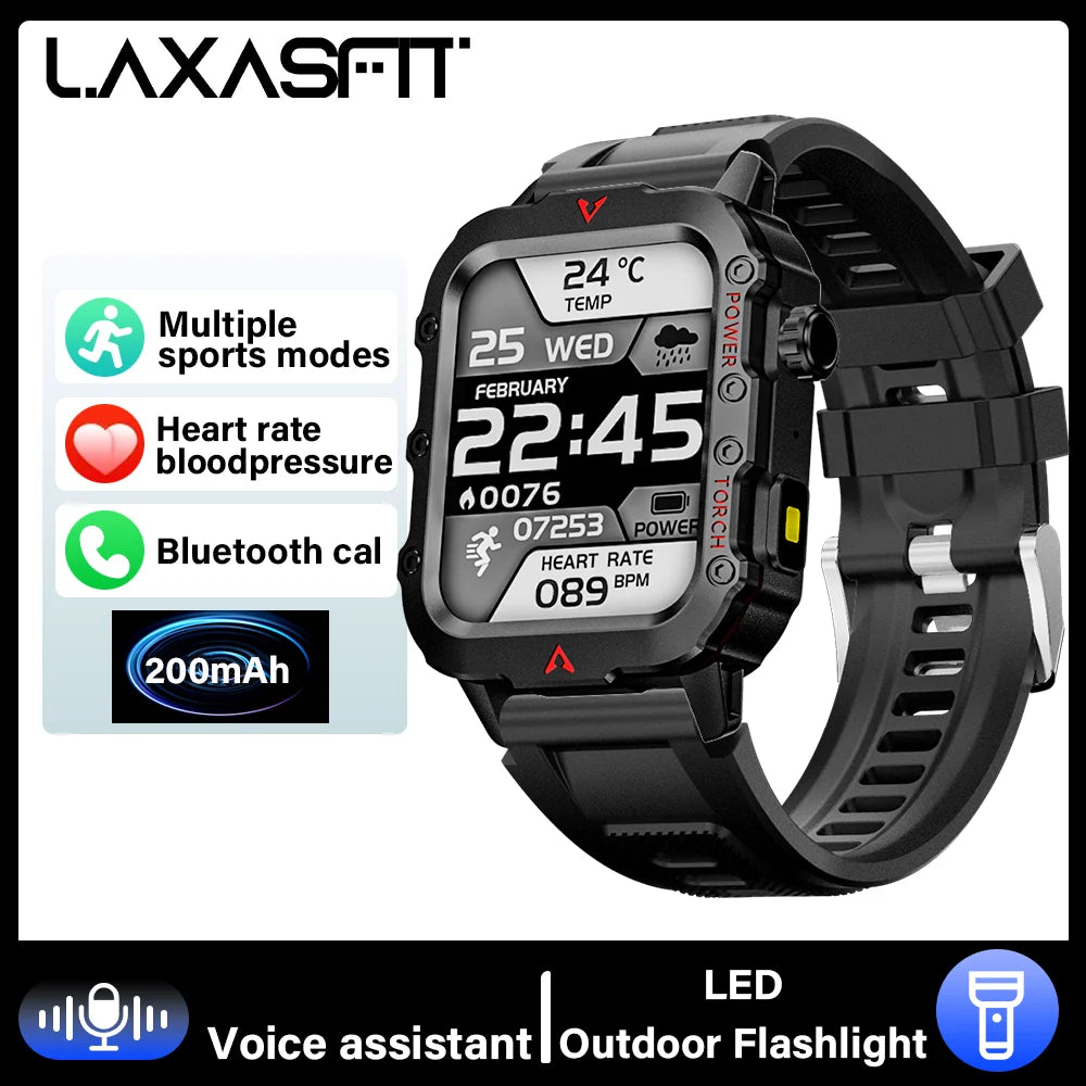 Outdoor 2.01-Inch Calling Smartwatch with Flashlight