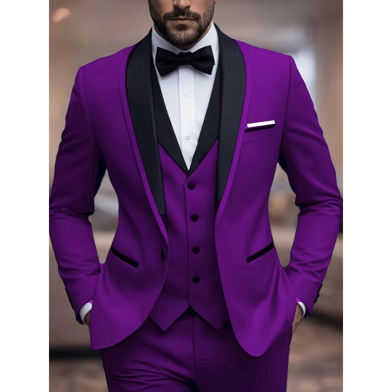 Men's British-Inspired Three-Piece Suit