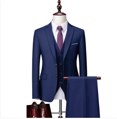 Men's Double-Breasted Three-Piece Suit