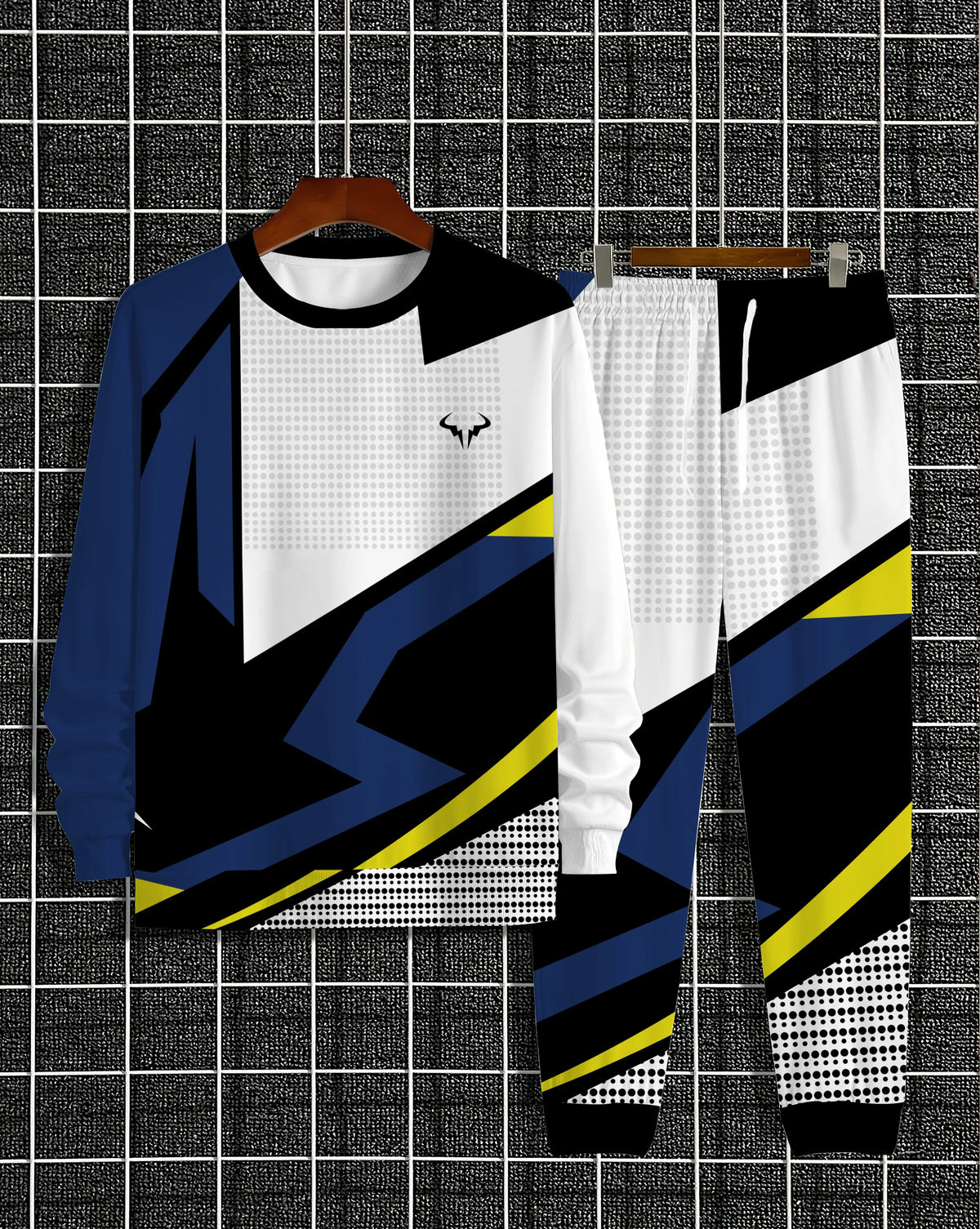 Men's Graphic Print Sweatshirt & Pants Set