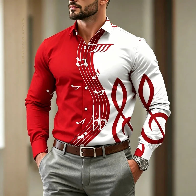 Men's Graphic Print Casual Shirt
