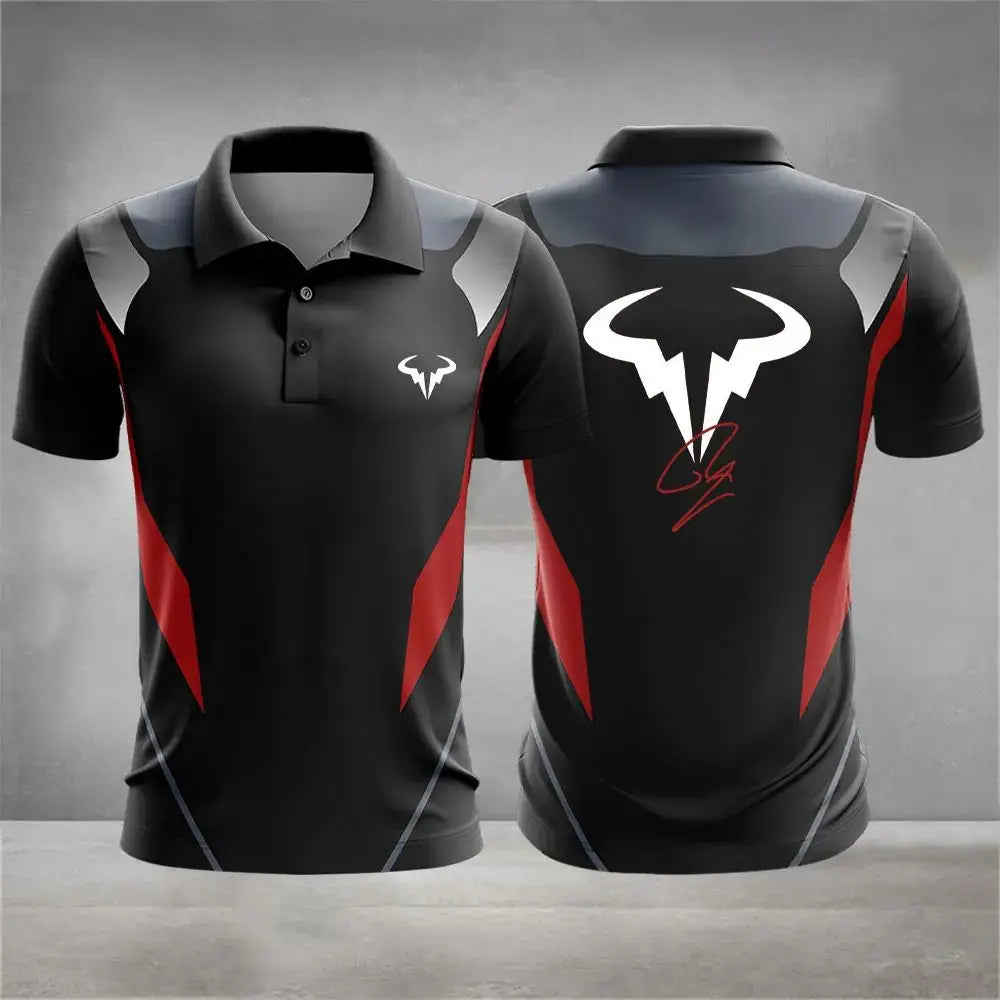 Men's Graphic Print Polo Shirt