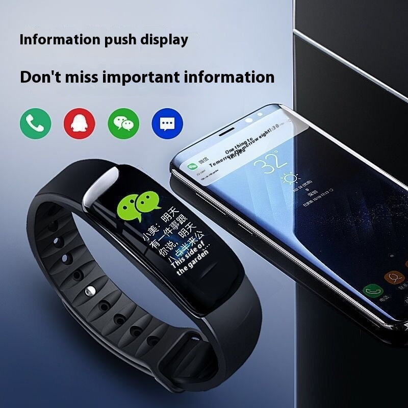Colour-Screen Bluetooth Step-Tracking Watch