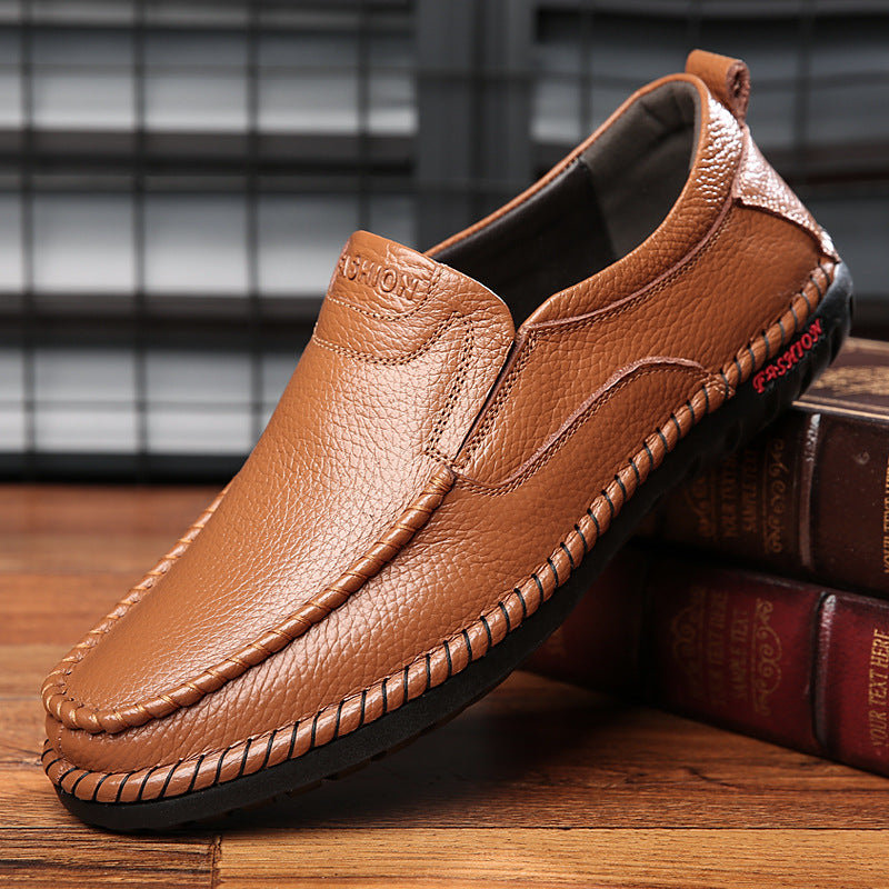Men's Cowhide Soft-Sole Casual Shoes