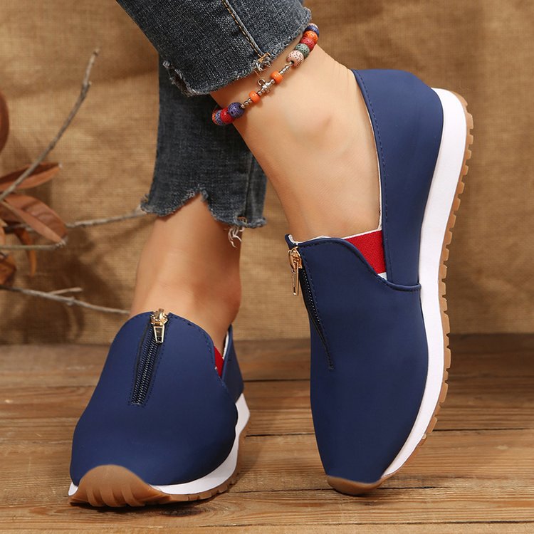 Women's Zip-Detail Flat Loafers