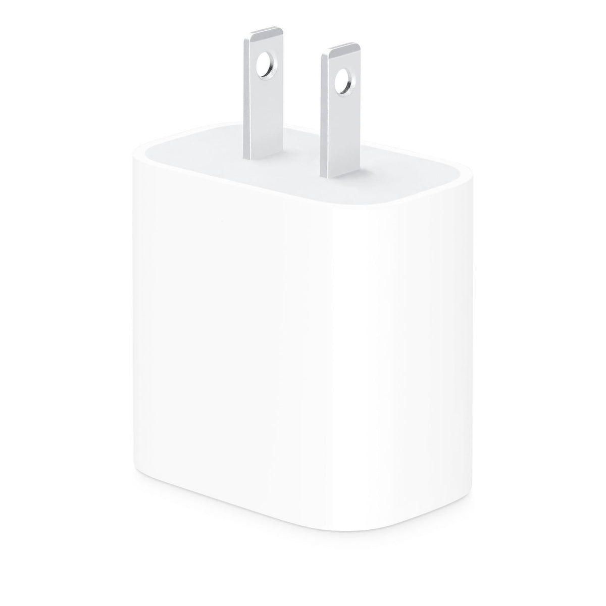 White power adapter on a white background
