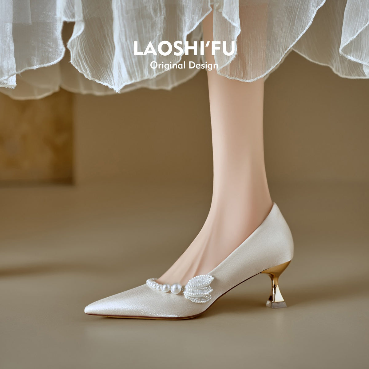 Women's Pearl-Detail Pointed-Toe Pumps