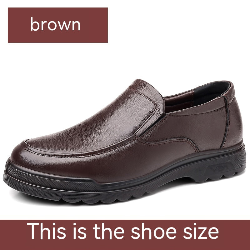Men's Leather Soft-Sole Casual Shoes — product view