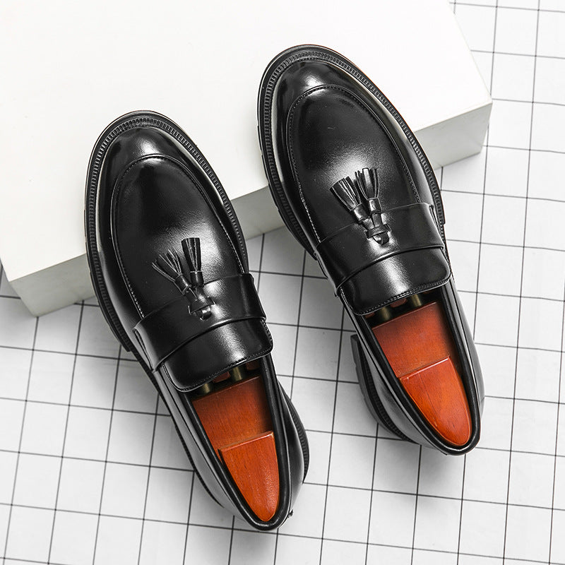 Men's Brogue-Detail Tassel Loafers — product view
