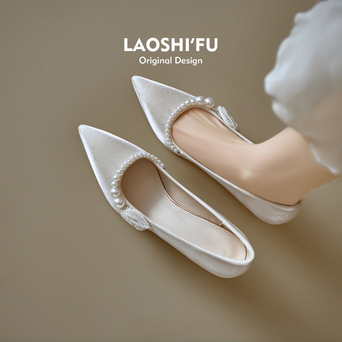 Women's Pearl-Detail Pointed-Toe Pumps