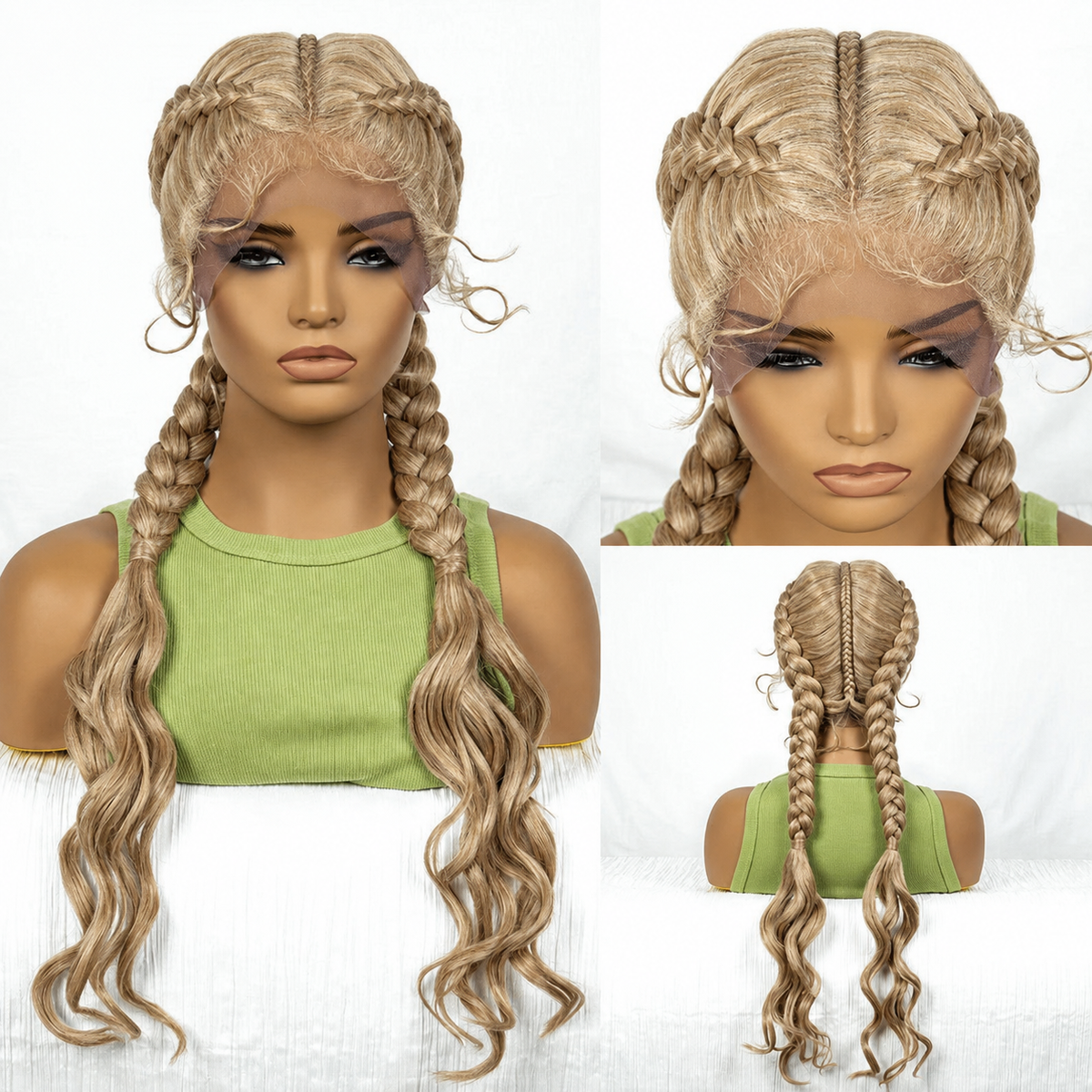 Cornrow braided lace-front wig – OSASCO