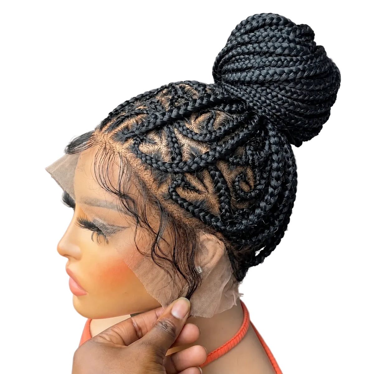 Heart-pattern braided full-lace wig – OSASCO